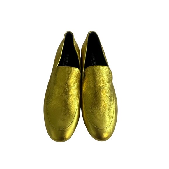 KENNETH COLE Women's Gold Metallic Loafers Flats Size 5.5 - Picture 6 of 9